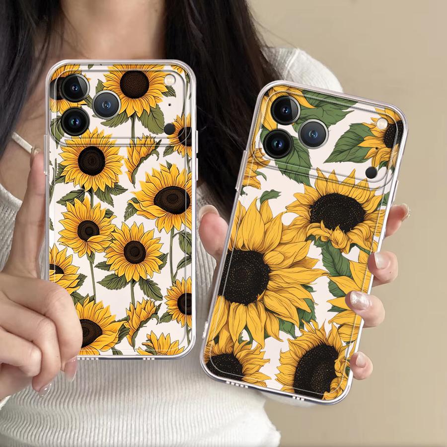 Phone Accessories List - เคสลายดอกทานตะวันน่ารักสำหรับ Apple iPhone 17 Pro Max