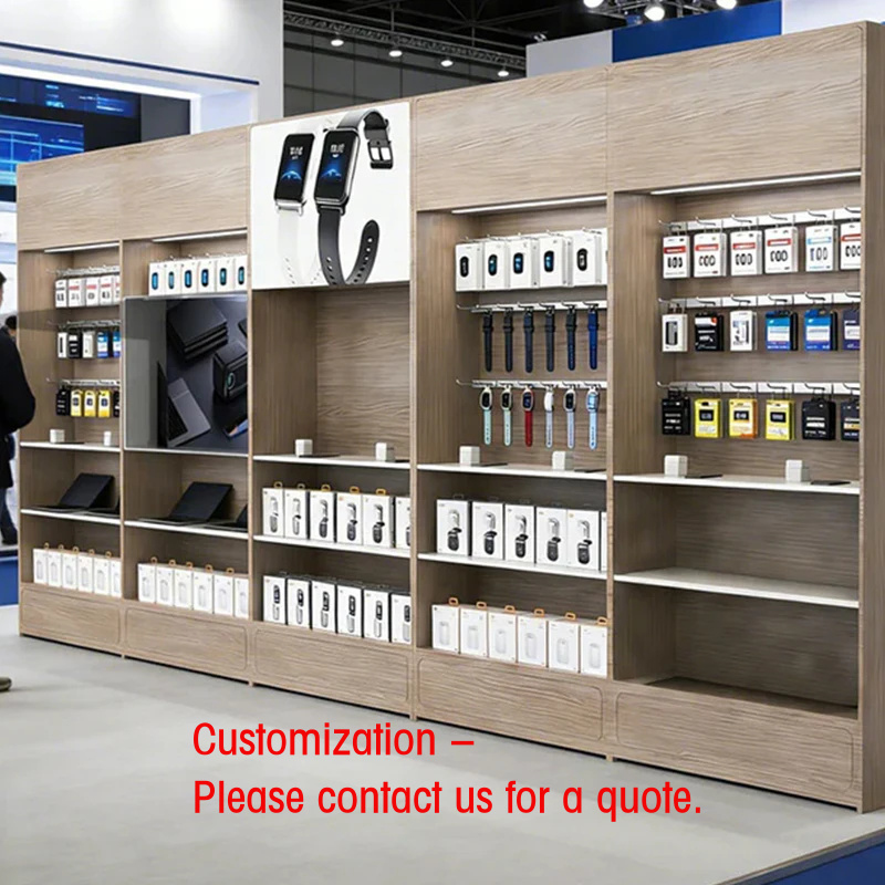 Phone Accessories Rack Display - ชั้นวางสินค้าโลหะแบบกำหนดขนาดเองได้ สำหรับเสื้อผ้า นาฬิกา โทรศัพท์มือถือ อุปกรณ์เสริม แล็ปท็อป