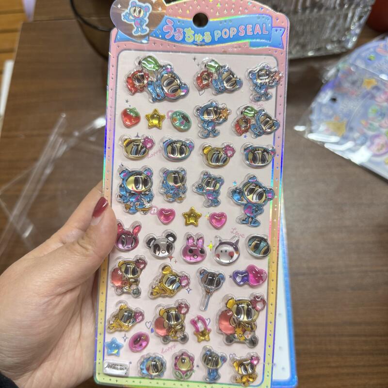 Phone Accessories From China - สติกเกอร์การ์ตูนย้อนยุค แองเจิล บลู 3 มิติ แบบแข็ง
