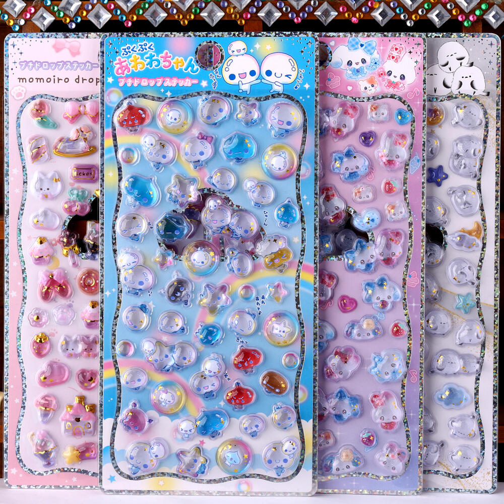 Phone Accessories From China - สติกเกอร์นูน 3 มิติ ลายกระต่ายสีชมพูฟ้า ผลิตในจีน แบบจำลอง