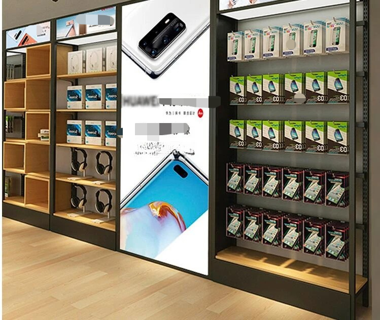 Phone Accessories Rack Display - ตู้โชว์โทรศัพท์มือถือ 2 ตู้ ร้านรีไซเคิลโทรศัพท์มือถือ อุปกรณ์เสริม เคาน์เตอร์