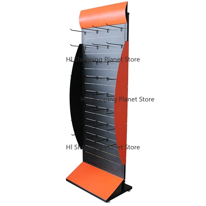 Phone Accessories Rack Display - ชั้นวางสินค้าแบบโมเดิร์นที่ปรับแต่งได้ ทำจากโลหะ สำหรับจัดแสดงอุปกรณ์เสริมโทรศัพท์มือถือในร้านค้าปลีก ชั้นวางแบบตั้งพื้นสำหรับการส่งเสริมการขาย