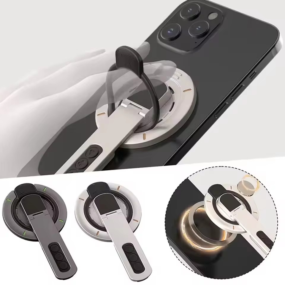 Phone Accessories - 1 ชิ้น 360 ° ขาตั้งโทรศัพท์มือถือแบบวงแหวนแม่เหล็ก ที่จับโทรศัพท์แบบแม่เหล็ก