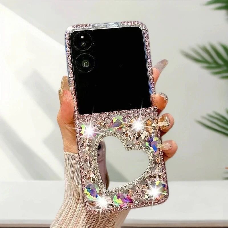 Phone Accessories From China - กระจกเงาประดับเพชรเป็นของขวัญสำหรับเพื่อน เหมาะสำหรับเคสโทรศัพท์มือถือซัมซุง กาแลคซี่ ซี ฟลิป ซี