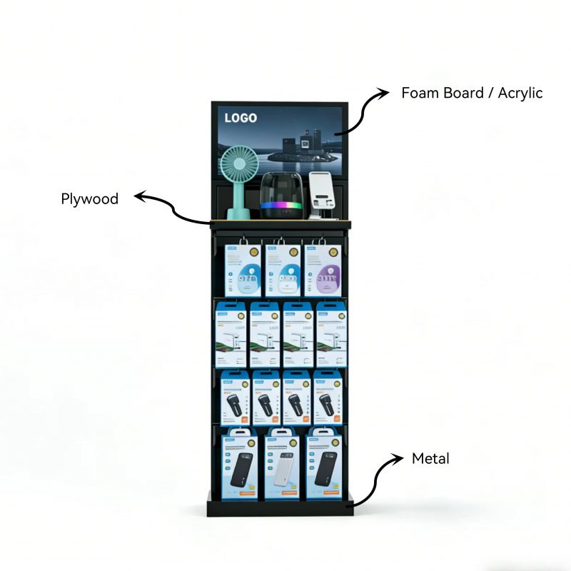 ชั้นวางของอเนกประสงค์แบบลวดโลห - Phone Accessories Rack Display บทวิจารณ์และราคา