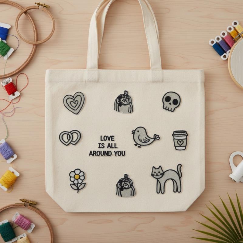 ชุดป้ายปักลายหัวใจ แมว กะโหลก  - Phone Accessories บทวิจารณ์และราคา