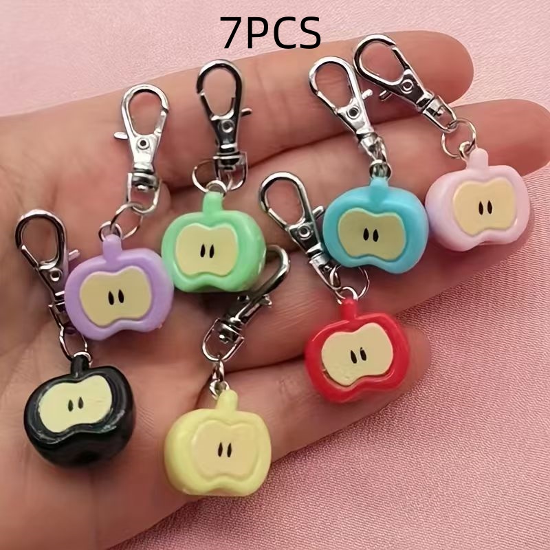 พวงกุญแจเรซินรูปแอปเปิ้ล 7 ชิ้ - Phone Accessories บทวิจารณ์และราคา